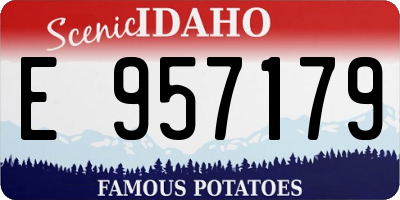 ID license plate E957179
