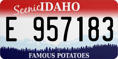 ID license plate E957183