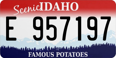 ID license plate E957197
