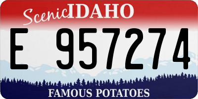 ID license plate E957274
