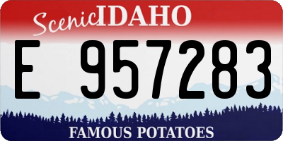 ID license plate E957283