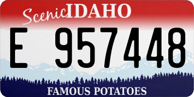 ID license plate E957448