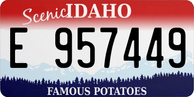 ID license plate E957449