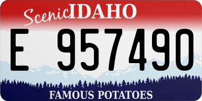 ID license plate E957490