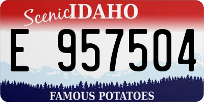 ID license plate E957504