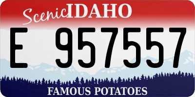ID license plate E957557