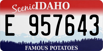 ID license plate E957643
