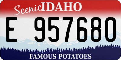 ID license plate E957680