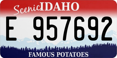 ID license plate E957692