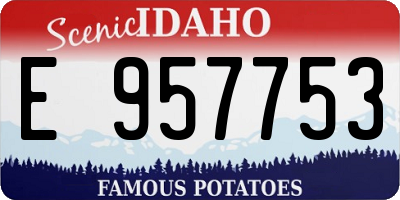 ID license plate E957753