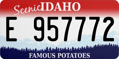 ID license plate E957772