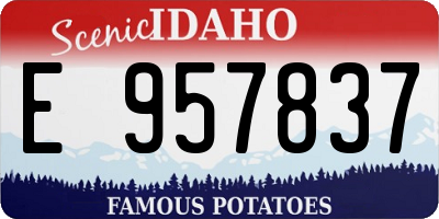 ID license plate E957837