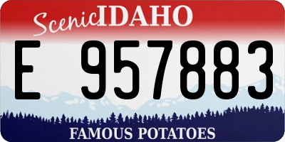 ID license plate E957883