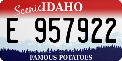 ID license plate E957922