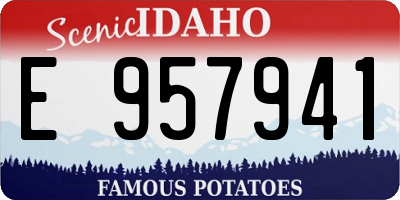 ID license plate E957941