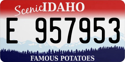 ID license plate E957953