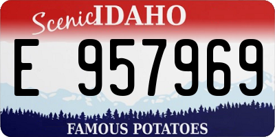 ID license plate E957969