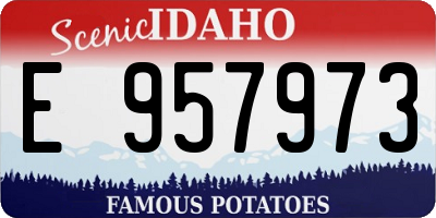 ID license plate E957973