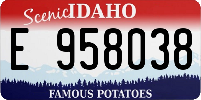 ID license plate E958038
