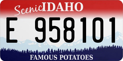 ID license plate E958101