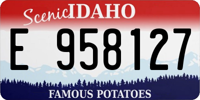 ID license plate E958127