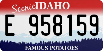 ID license plate E958159