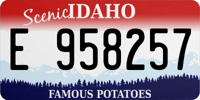 ID license plate E958257
