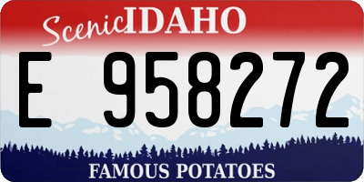 ID license plate E958272