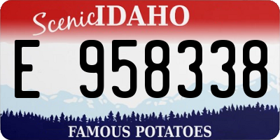 ID license plate E958338