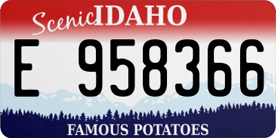 ID license plate E958366