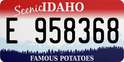 ID license plate E958368