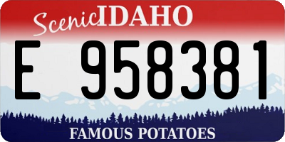 ID license plate E958381