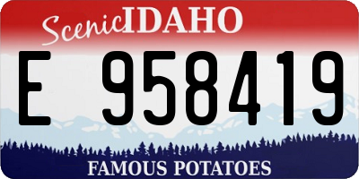 ID license plate E958419
