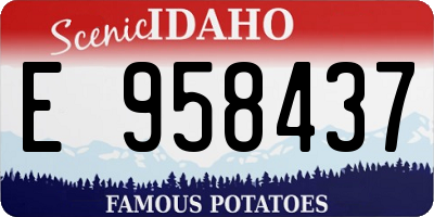 ID license plate E958437