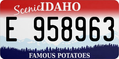 ID license plate E958963