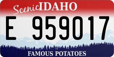 ID license plate E959017