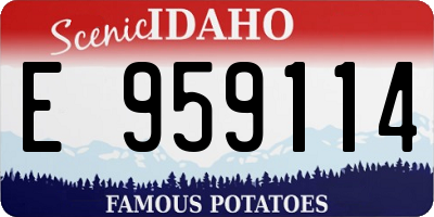 ID license plate E959114