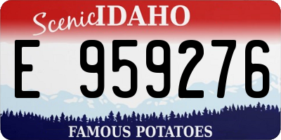 ID license plate E959276