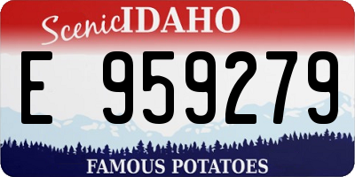 ID license plate E959279