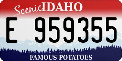ID license plate E959355