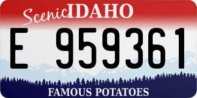 ID license plate E959361