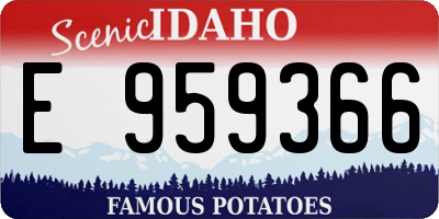 ID license plate E959366