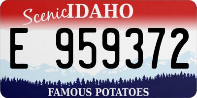 ID license plate E959372