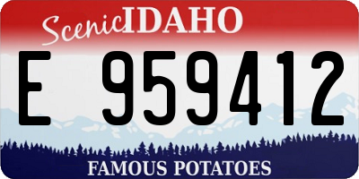 ID license plate E959412