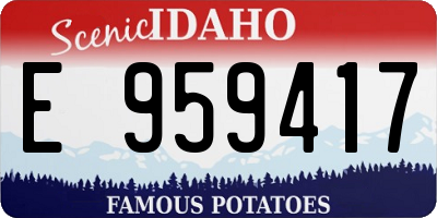 ID license plate E959417