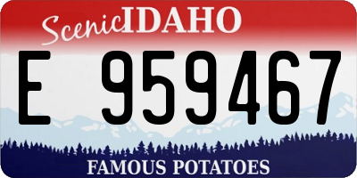 ID license plate E959467