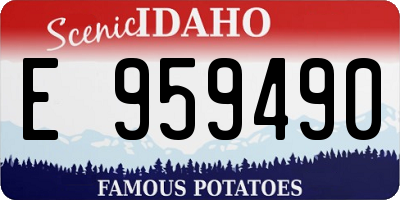 ID license plate E959490