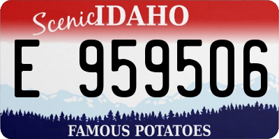 ID license plate E959506