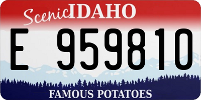 ID license plate E959810