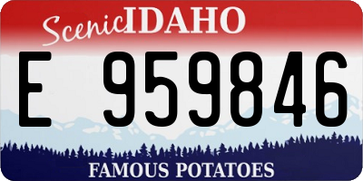 ID license plate E959846